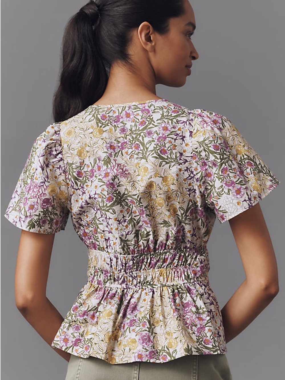 Anthropologie floral blouse